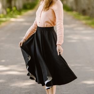 NWT Son de Flor Classic Skirt Linen